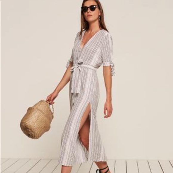 Reformation Dresses & Skirts - Reformation Striped Safari Mid-length  Maxi Dress